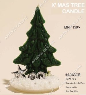 X Mas Tree Candle 63GR